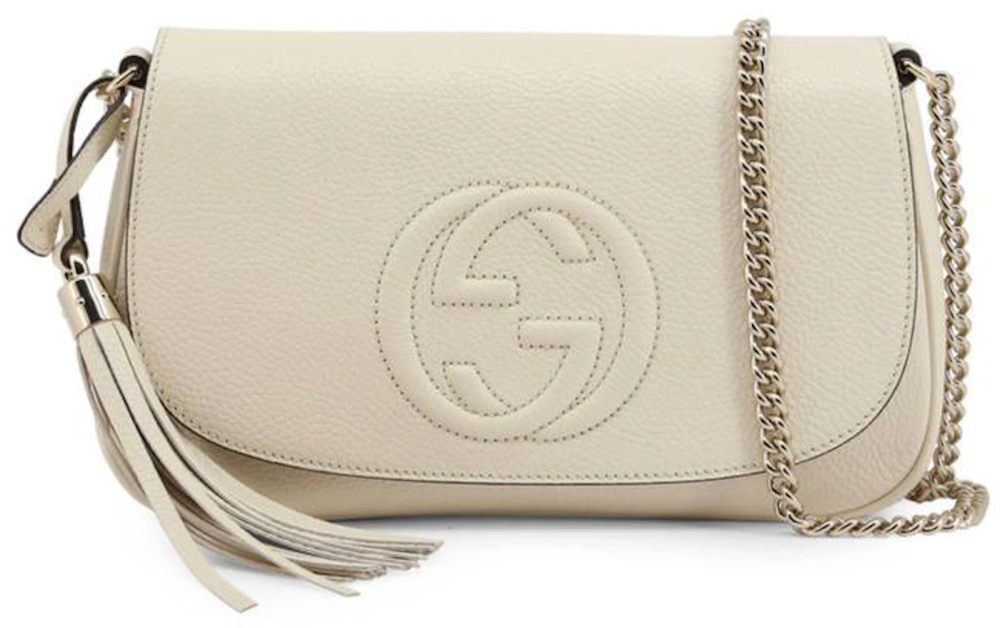 Gucci Tassel Crossbody White Leather with Silver-tone US