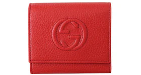 Gucci Soho Trifold Wallet Small Red