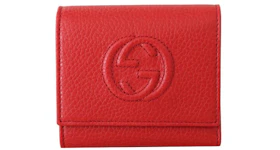 Gucci Soho Trifold Wallet Small Red