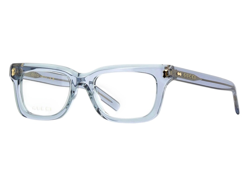 Gucci Square Eyeglasses Transparent Grey (GG1522O 008) in Gucci Square Eyeglasses Transparent Grey (GG1522O 008) in