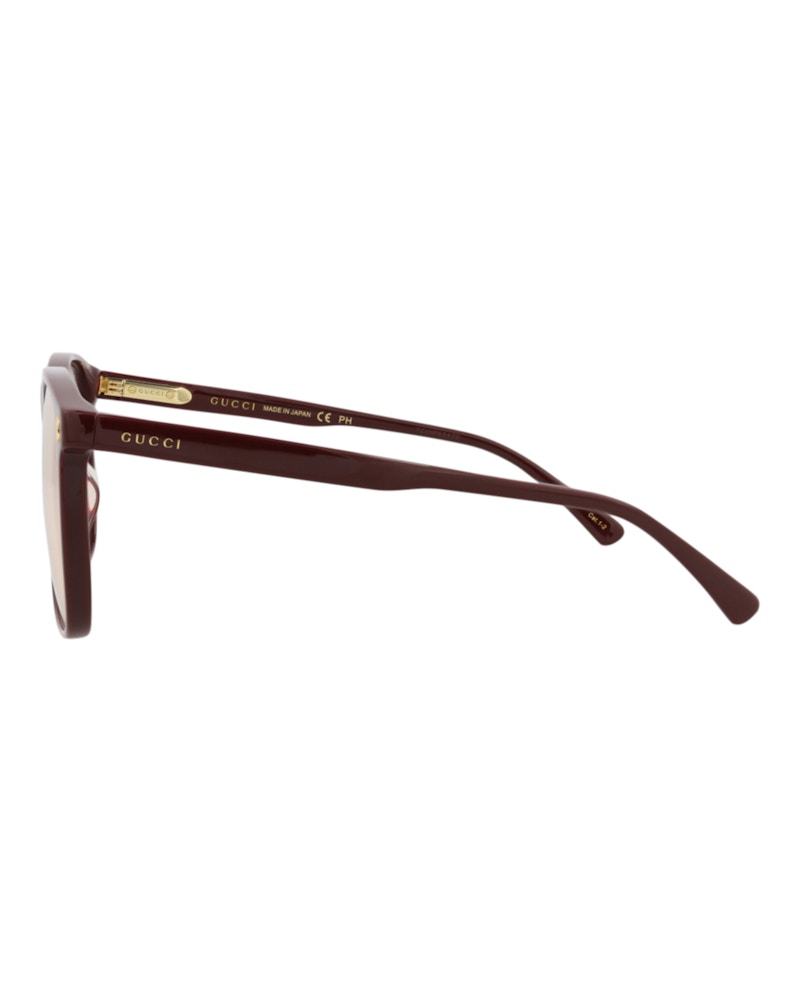 Gucci Square-Frame Acetate Sunglasses Burgundy/Yellow (Gg1041s-30011605-005)
