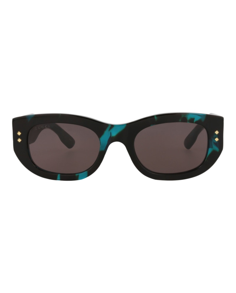 Pre-owned Gucci Women's  Squareframe Acetate Sunglasses/30013473001) In Havana/grey (gg1215s In Gray