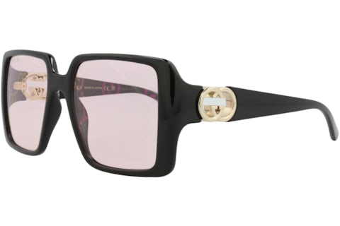 小物 archive GUCCI square eyewear Gucci Square-Frame Injection Sunglasses Black Black Pink
