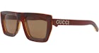 Gucci Square-Frame Injection Sunglasses Brown Brown Brown (GG1723S-30015511-002)