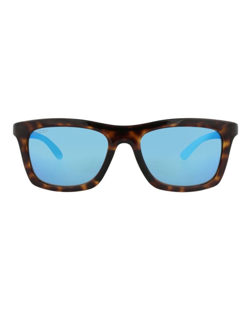 Men's Gucci SquareFrame Injection Sunglasses in Havana Blue Blue (Gg1735S/30015534/003)