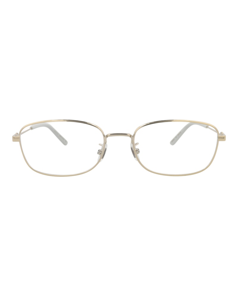 Pre-owned Gucci Women's  Squareframe Metal Optical Frames In Gold Gold Transparent (gg0444o/30006428/005)