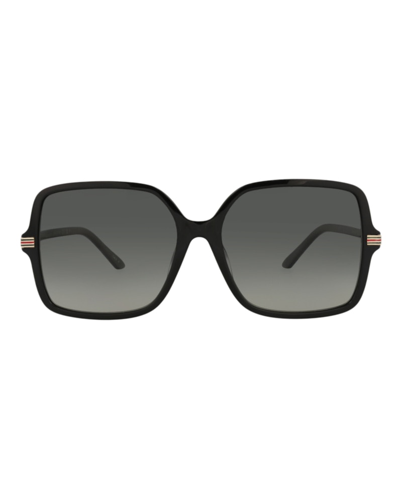 Pre-owned Gucci Women's Squareframe Recycled Acetate Sunglasses/30014448005) In Black/grey (gg1448sa