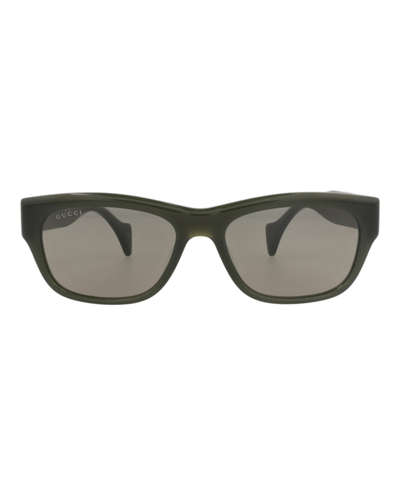 Men's Gucci SquareFrame Recycled Acetate Sunglasses in Green Green Brown (Gg1706S/30015495/003)