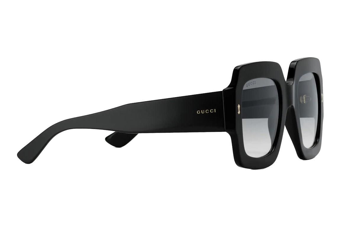 Pre-owned Gucci Square Frame Sunglasses Black
