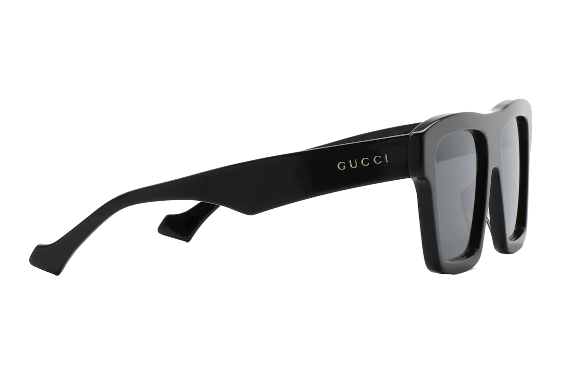 Pre-owned Gucci Square Frame Sunglasses Black/black (663749 J0740 1012)