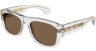 Gucci Square Frame Sunglasses Shiny Crystal/Brown (GG1517S-004-FR)