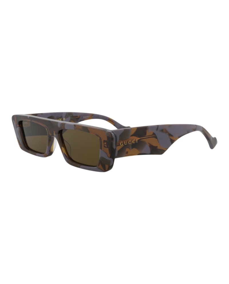 Pre-owned Gucci Men's Square Rectangle Sunglasses/30013890006) In Havana/brown (gg1331s