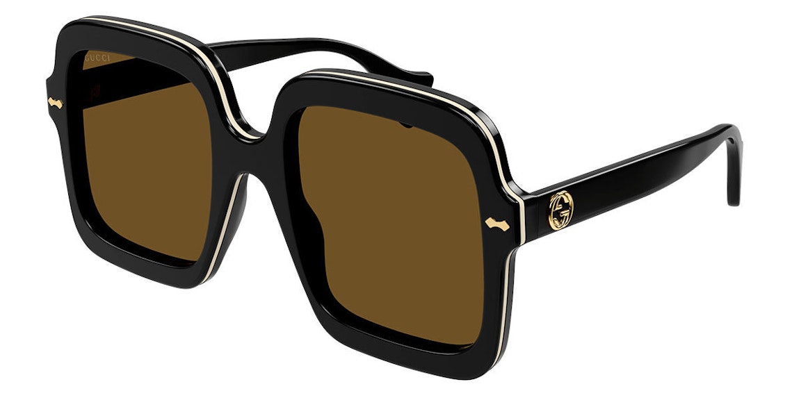 Pre-owned Gucci Square Sunglasses Black (gg1241s-001-fr)