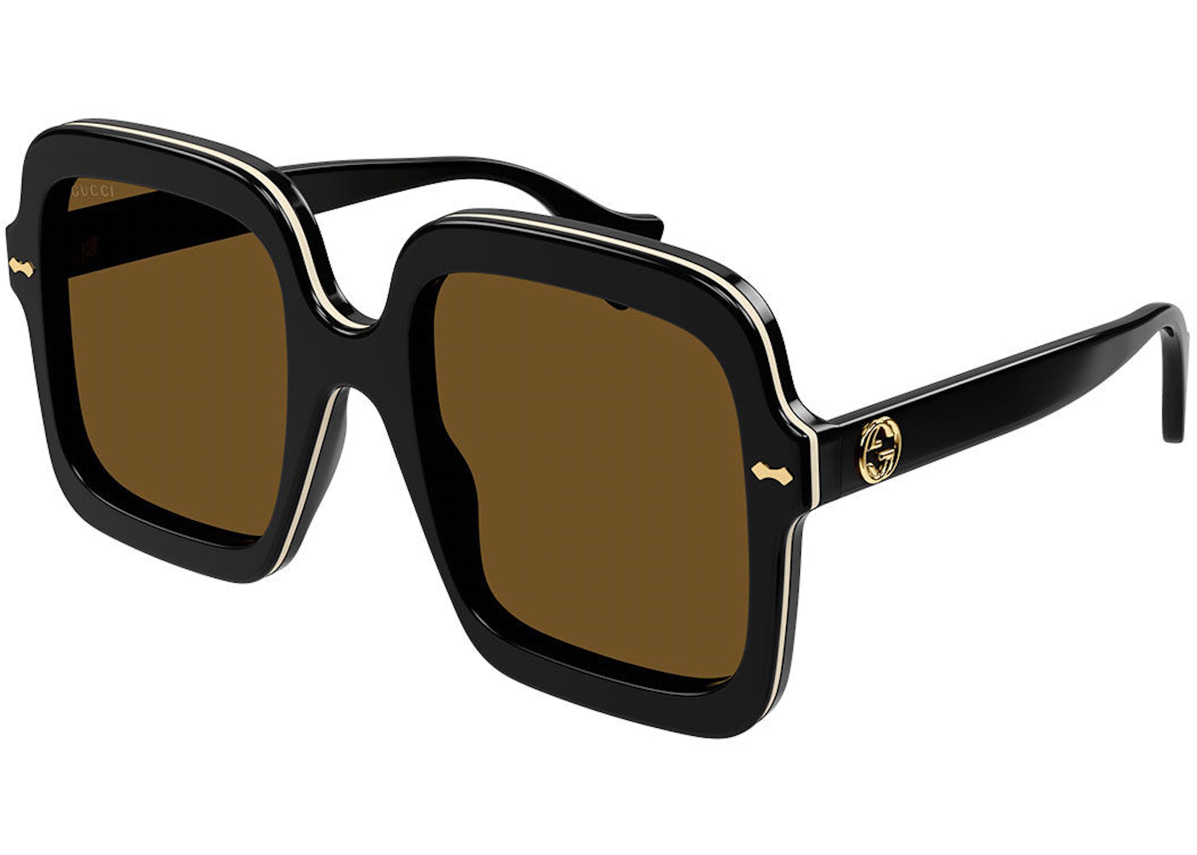 Gucci Square Sunglasses Black (GG1241S-001-FR) in Acetate with Gold-tone -  US