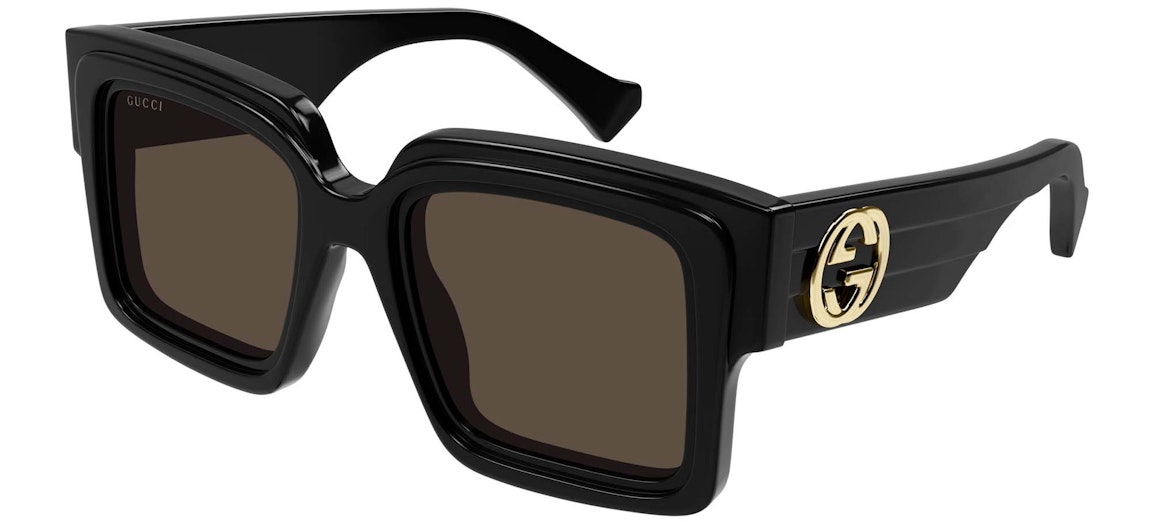 Pre-owned Gucci Square Sunglasses Black (gg1307s-001-51)