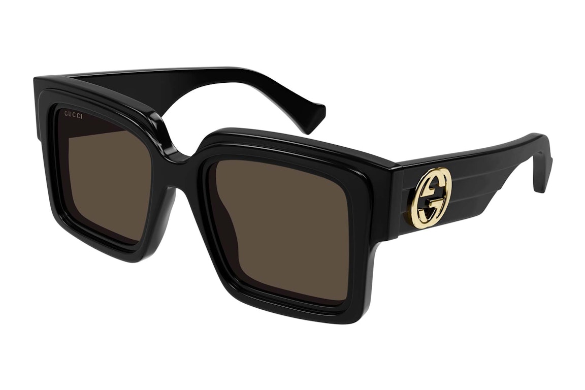 Pre-owned Gucci Square Sunglasses Black (gg1307s-001-51)