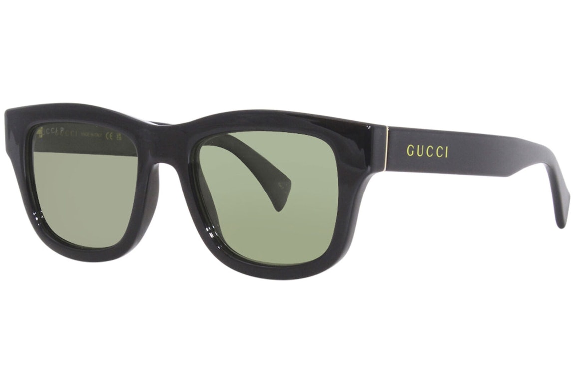 Pre-owned Gucci Square Sunglasses Black/green (gg1135s-001)