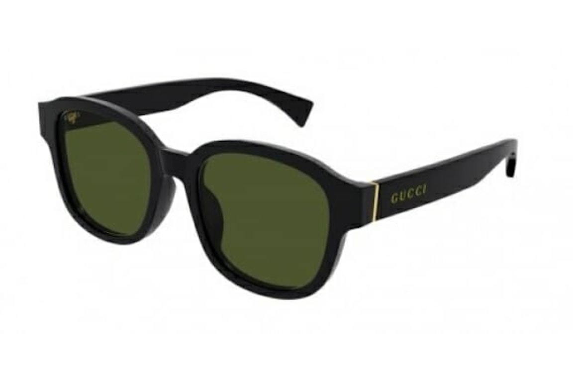 Pre-owned Gucci Square Sunglasses Black/green (gg1140sk-002)