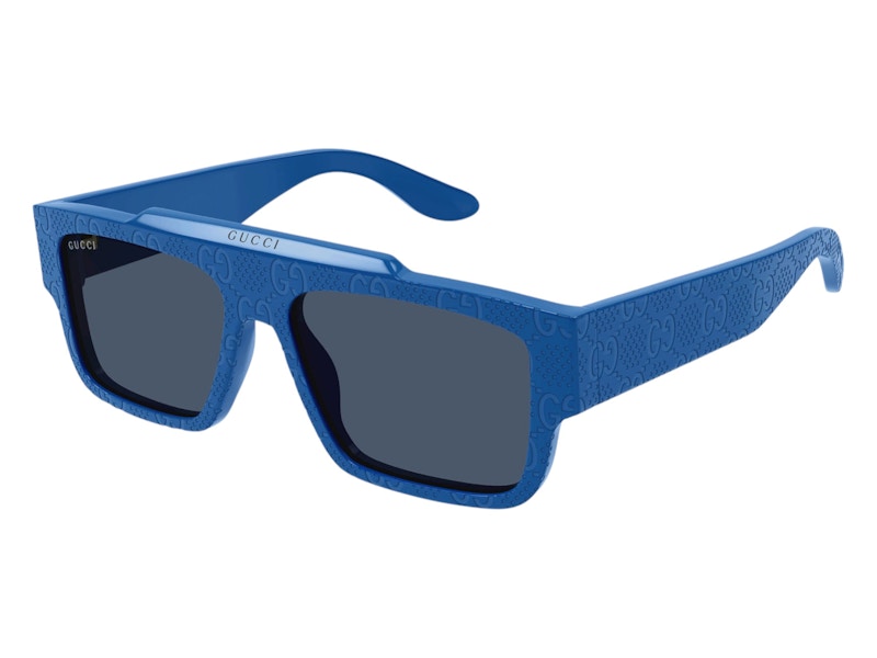Pre-owned Gucci Square Sunglasses In Blue (gg1460s/008/fr)