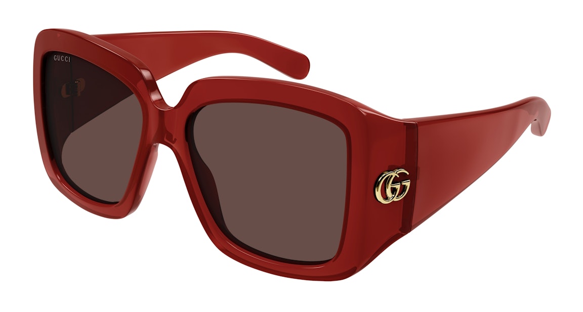 Pre-owned Gucci Square Sunglasses Red (gg1402s-003-fr)