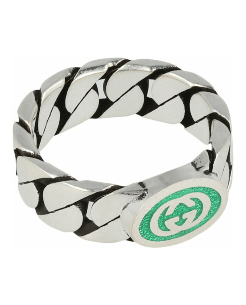 Gucci Sterling Silver Interlocking G Ring Silver