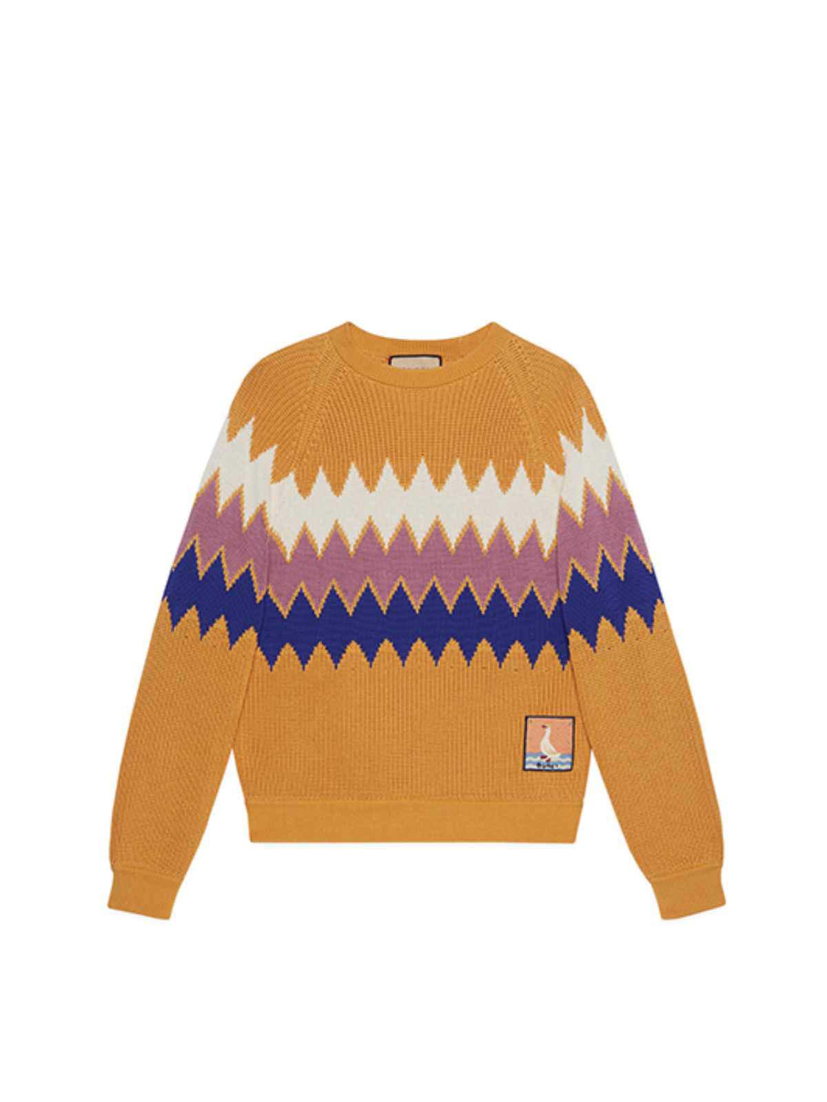 Gucci Stripe Pattern Sweater Orange Multi Men's - US