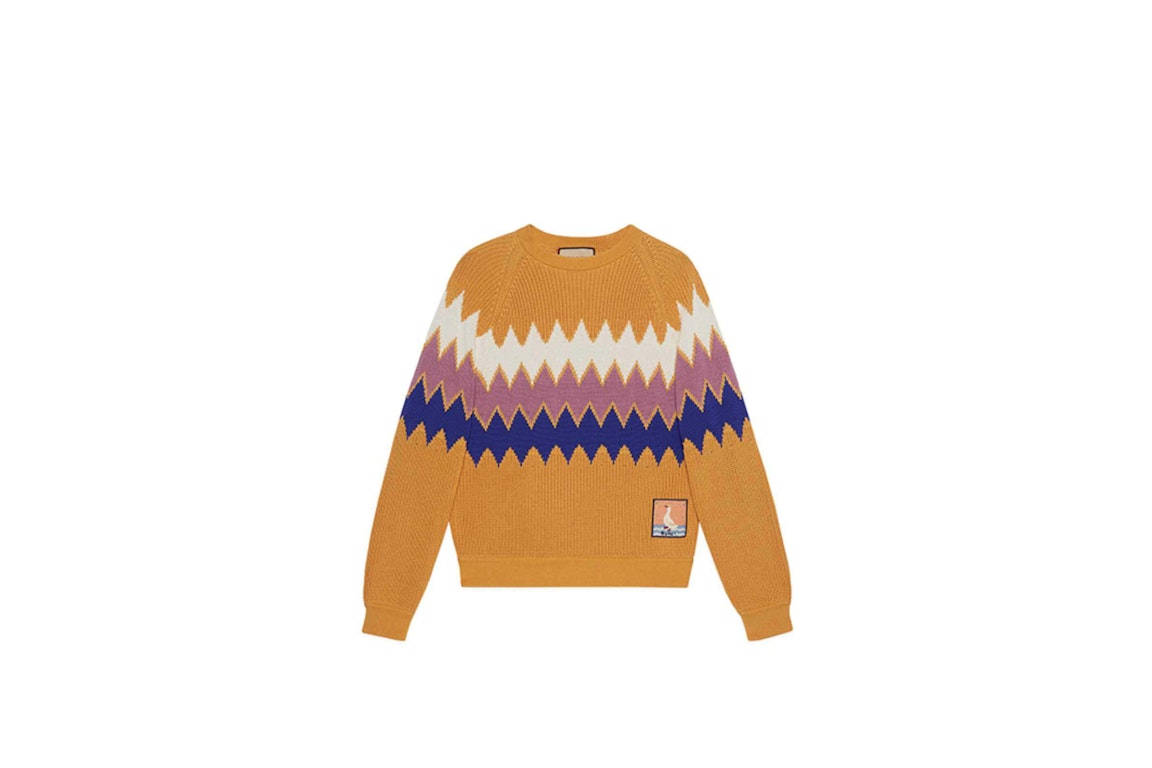 Pre-owned Gucci Stripe Pattern Sweater Orange Multi