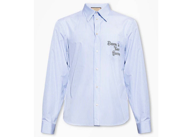 Gucci Striped Shirt Light Blue Men's - US