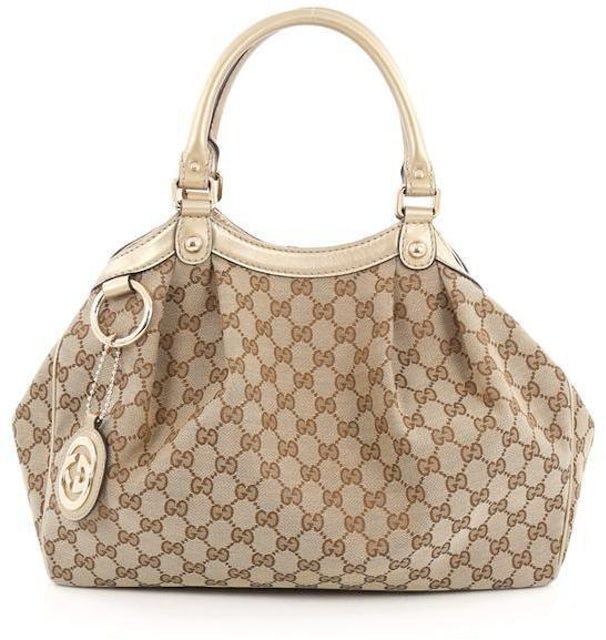 Gucci Tote Bag Sale | Guccissima Sukey Brown 211944 | BagBuyBuy