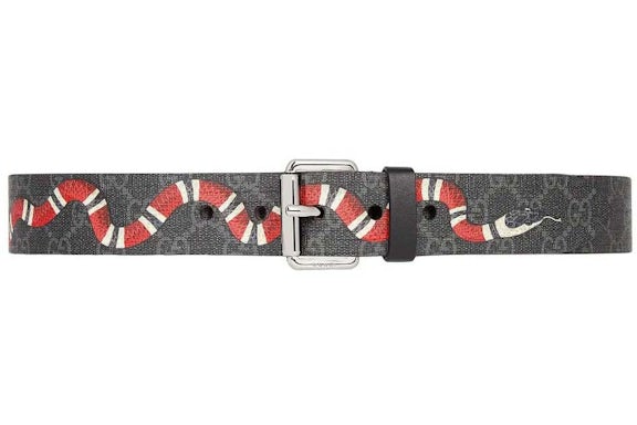 Gucci Supreme Kingsnake Belt Black
