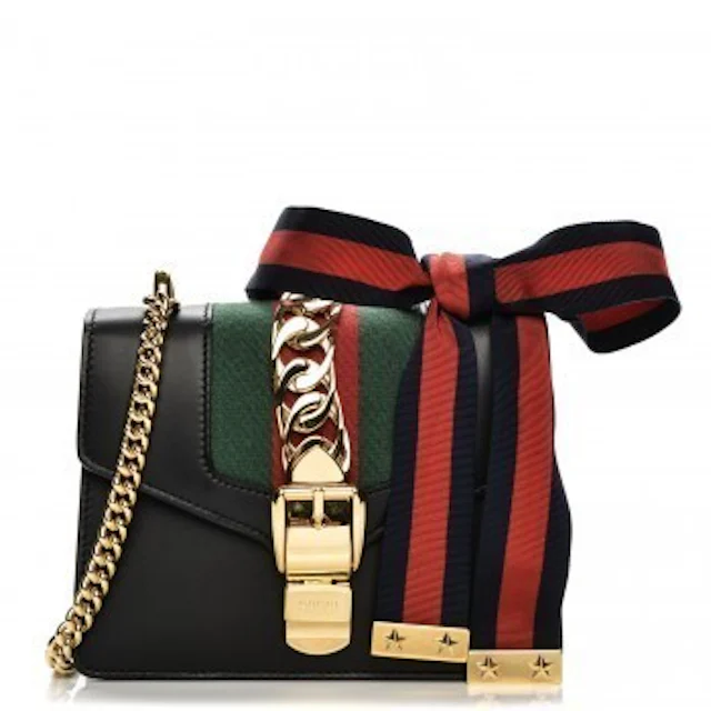 Gucci Sylvie Shoulder GG Web Stripe Mini Black/Red/Green - US