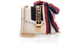 Gucci Sylvie Shoulder Bag Web Mini Off-White