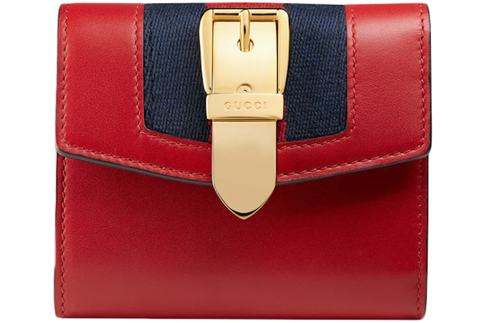 Gucci Sylvie Wallet Hibiscus Red