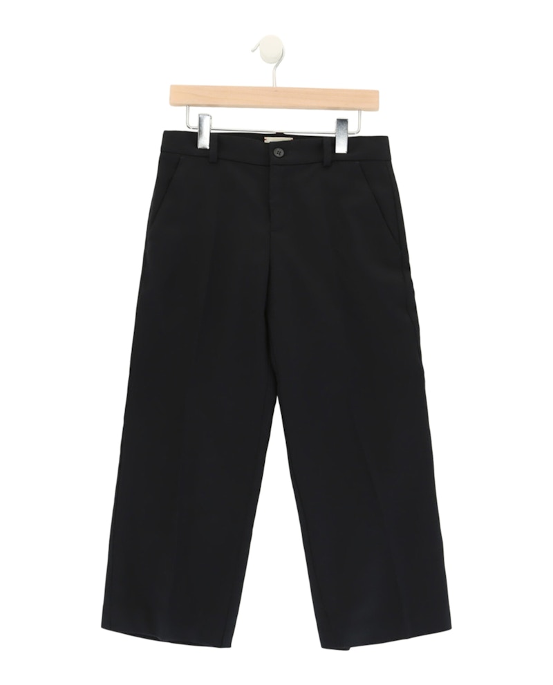 Pre-owned Gucci Tailored Wool Trousers In Dark Blue