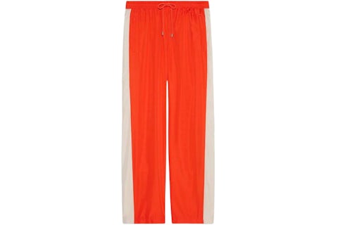 Gucci Pantalones de chándal con detalle de cinta Anaranjado Hombre