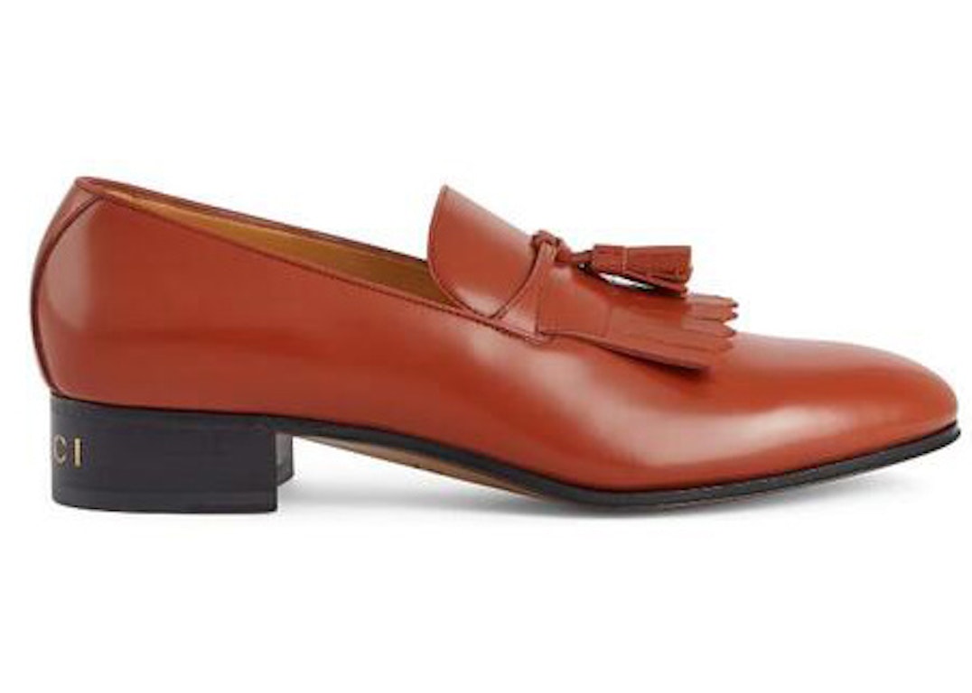 Pre-owned Gucci Tassel Loafer Amber In Brown