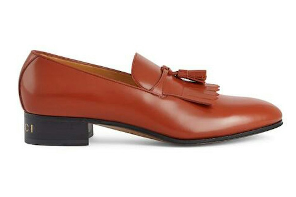 Pre-owned Gucci Tassel Loafer Amber In Brown