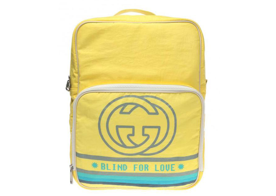 yellow gucci backpack