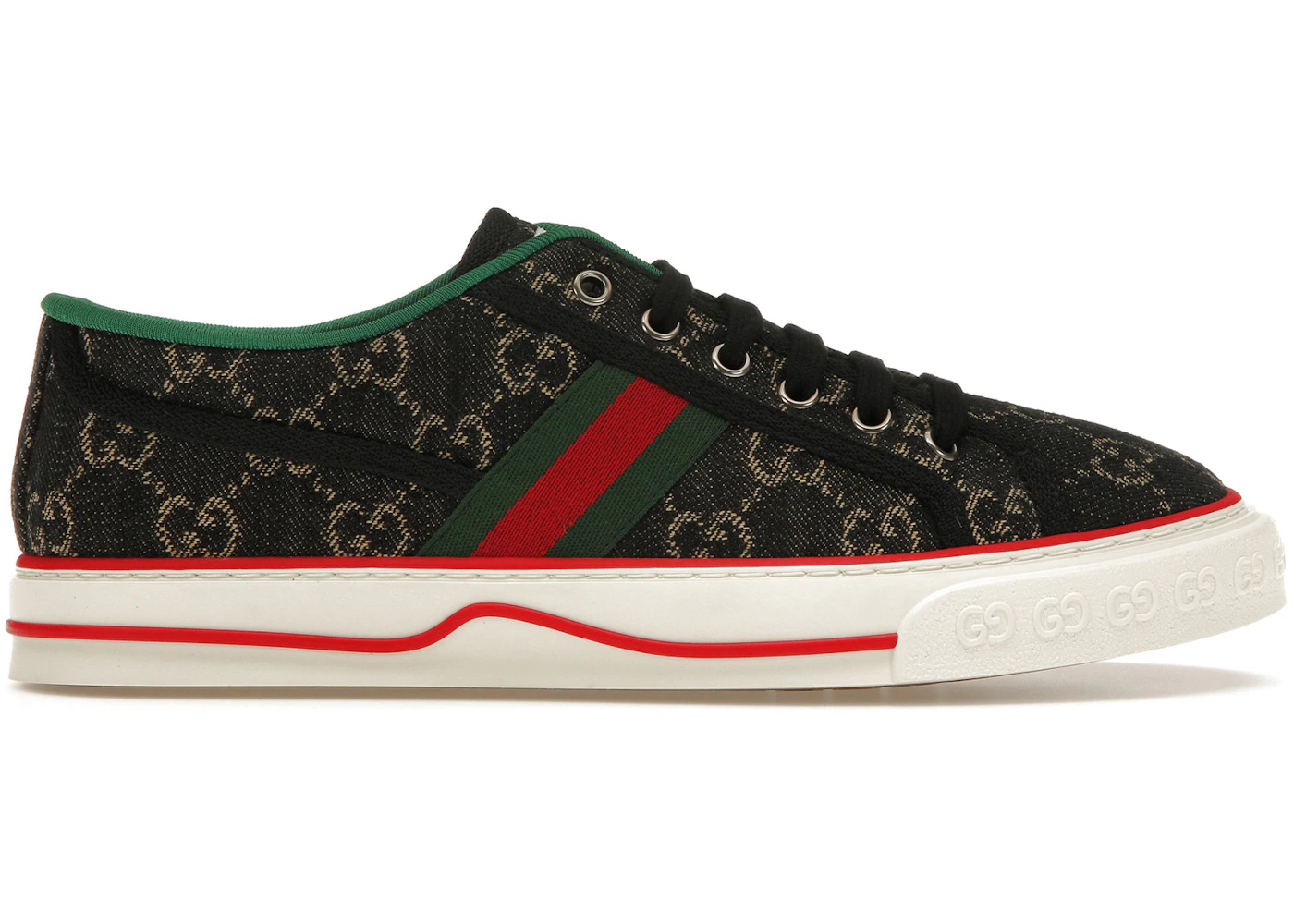 Gucci Tenis 1977 GG Logo Negro Multi Hombre 606111 UN320 1291 MX