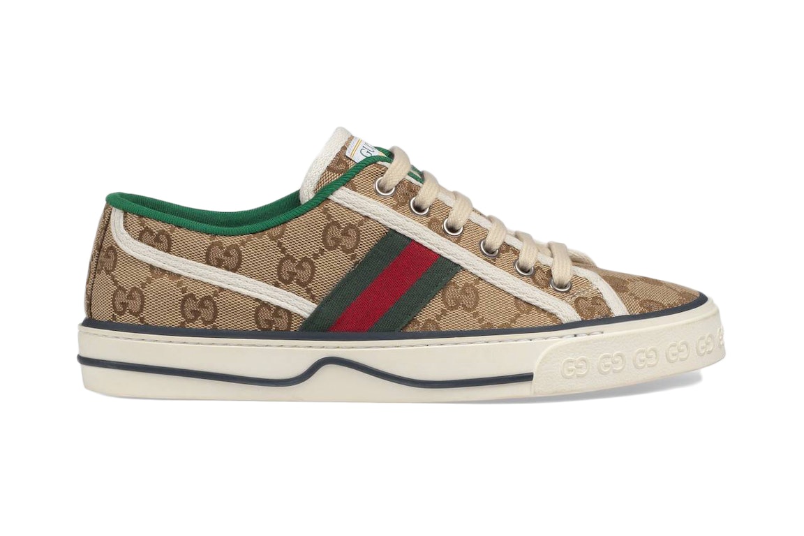 Pre-owned Gucci Tennis 1977 Gg (women's) In White/red/green