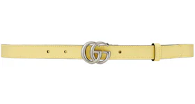 Gucci Thin Belt Double G Buckle .8 Width Pastel Yellow