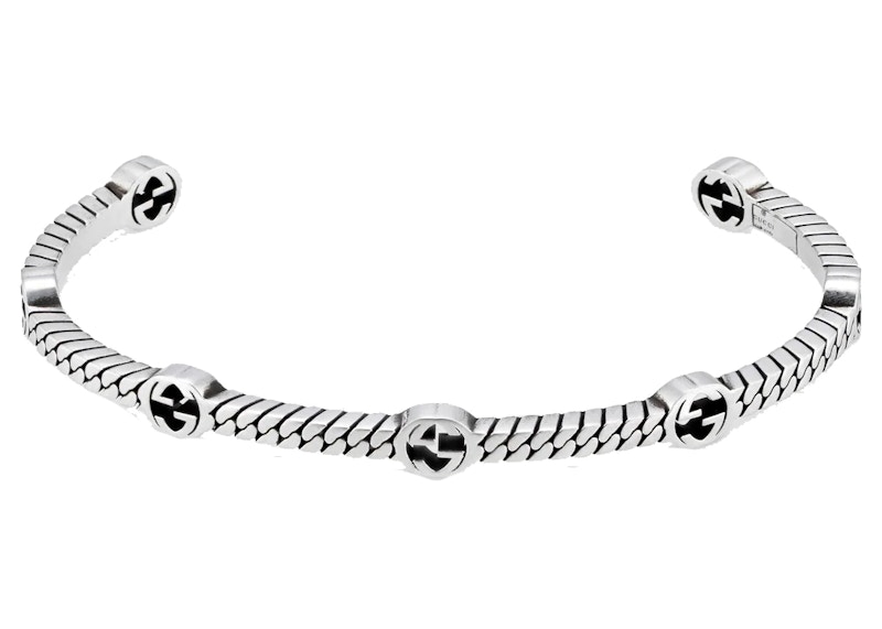 Sterling silver gucci hot sale link bracelet