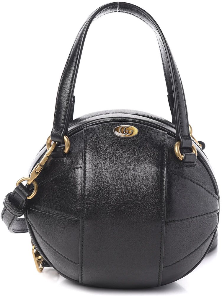 Gucci Tifosa Basketball Shoulder Bag Mini Black in Leather with Antique ...