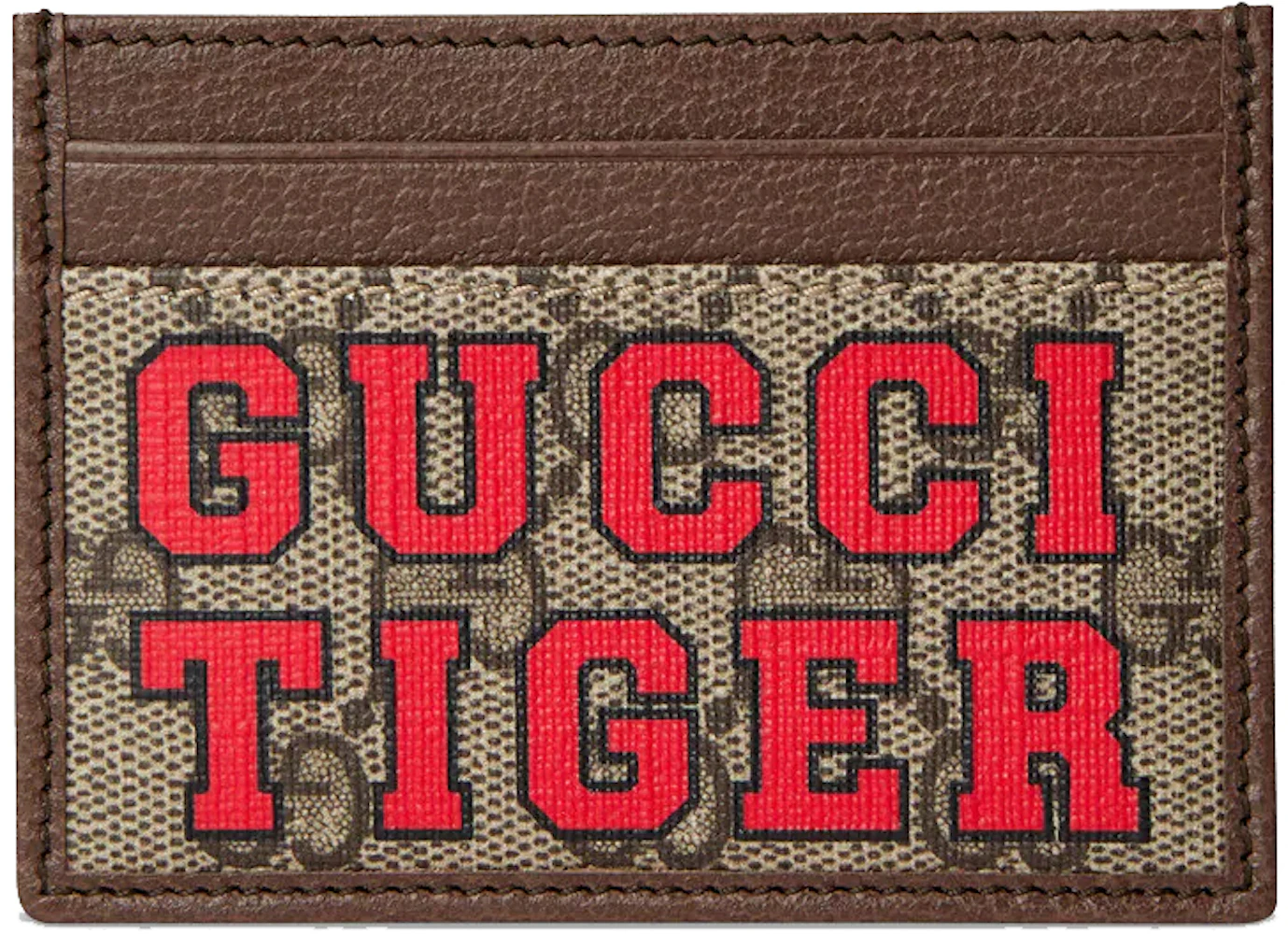 Gucci Tiger Wallet Beige/Ebony in Canvas/Leather - US