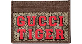 Gucci Tiger Card Case Beige/Ebony