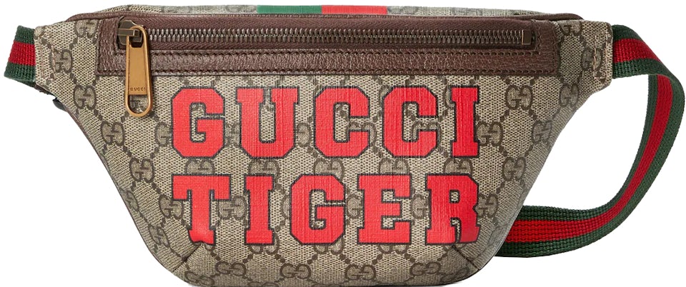 New Gucci Red Leather Logo Fanny Pack Belt Bag with Box