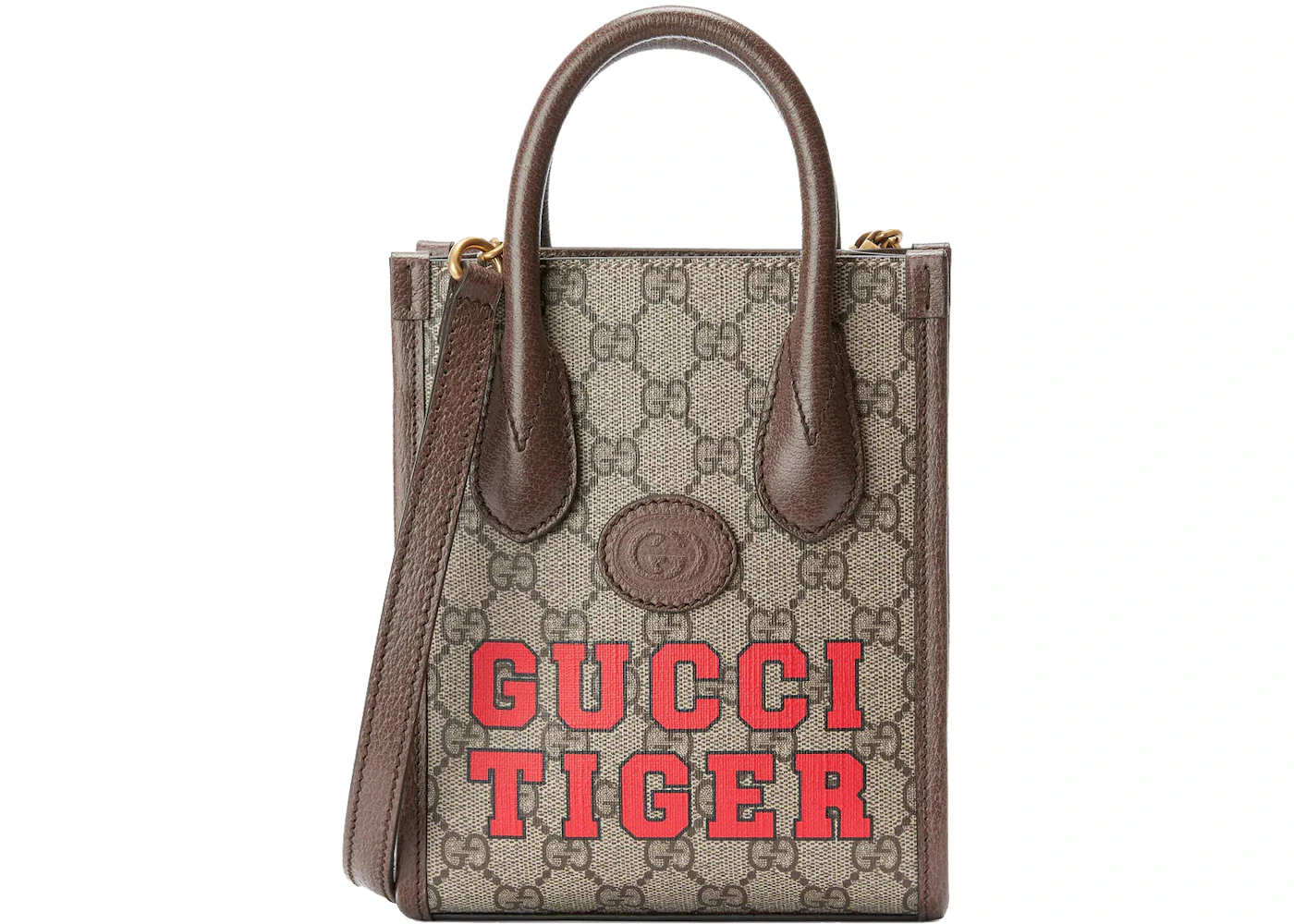 Mini Tote Gucci Tote Bag Tiger Gucci Tiger GG Mini Tote Bag Beige