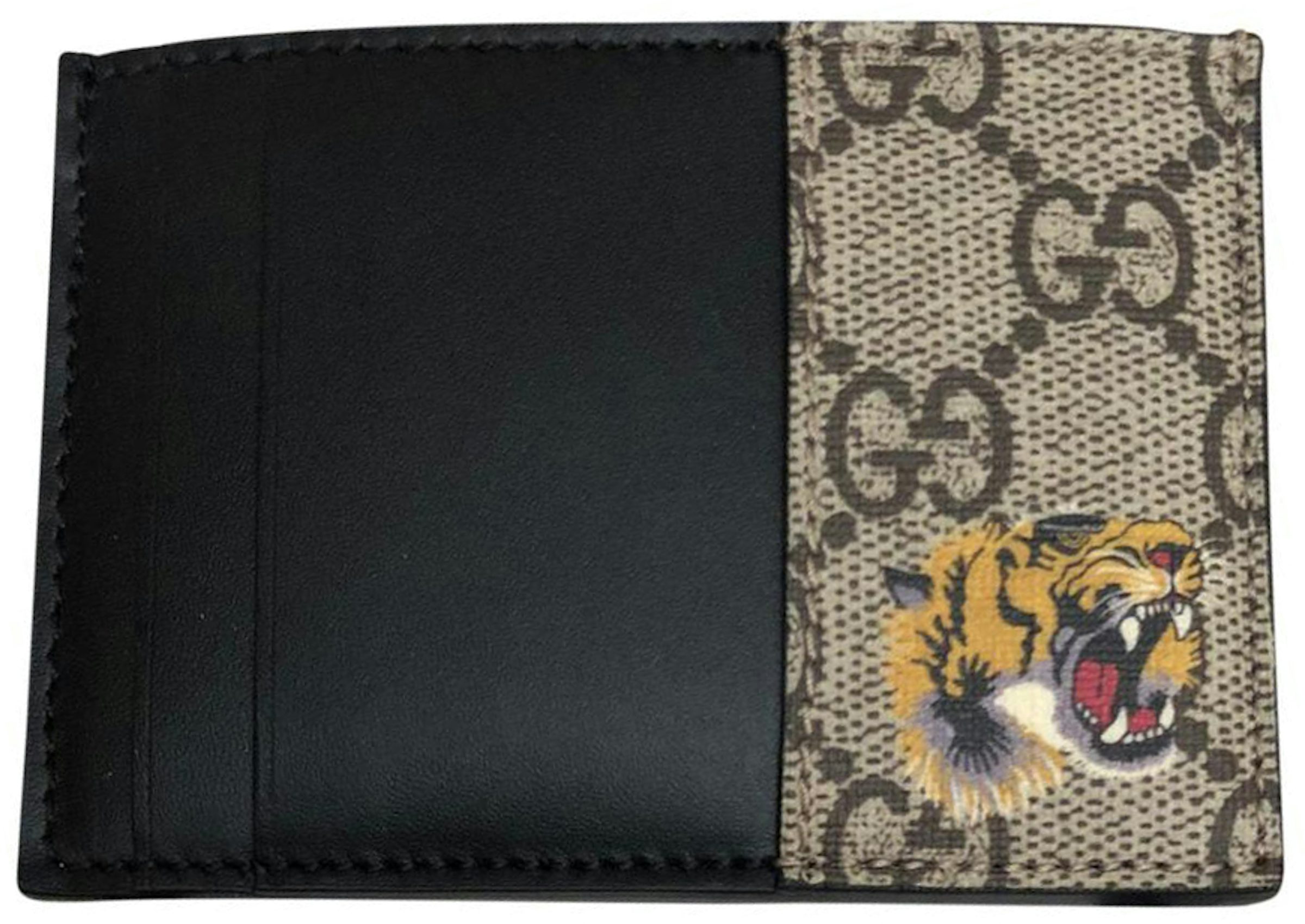 Gucci GG Coin Wallet With Tiger Print in Black for Men