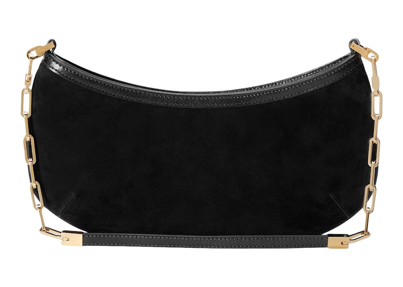 Gucci Tiger Head Small Shoulder Bag Black in Suede US