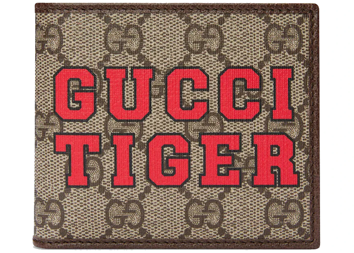 Irreplaceable mix fatigue Gucci Tiger Wallet Beige/Ebony in Canvas/Leather - US